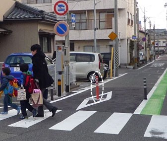 ボラードが上昇した状態