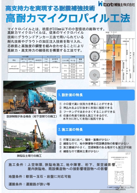 高耐力マイクロパイル工法
