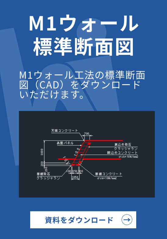 M1ウォール工法標準断面図